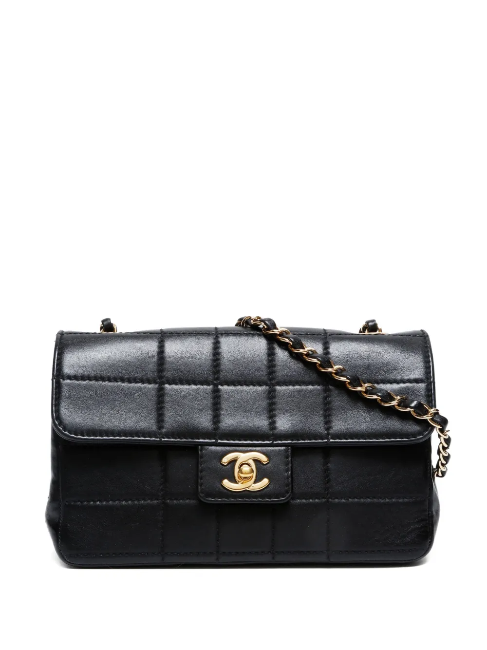 CHANEL Pre-Owned 2002-2003 Chocolate Bar shoulder bag - ブラック CHANEL Pre-Owned 2002-2003 Chocolate Bar shoulder bag - ブラック