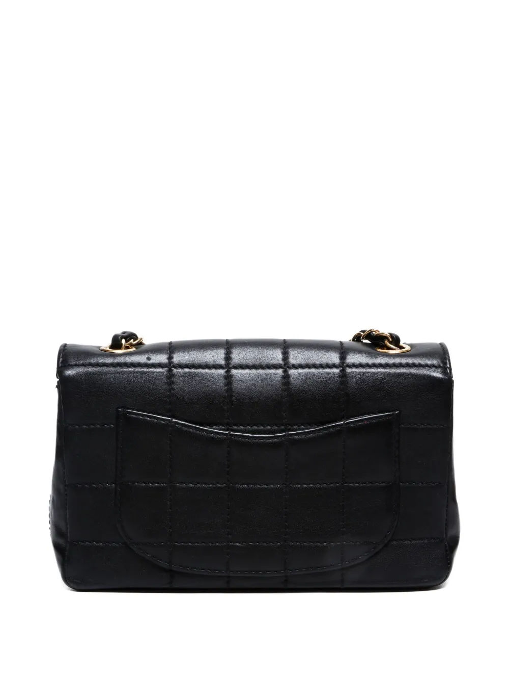 Pre-owned Chanel 2002-2003 Chocolate Bar Shoulder Bag In Black