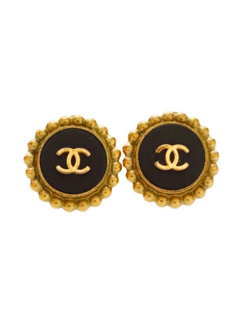 CHANEL Pre-Owned 1994 CC-Mark clip-on earrings