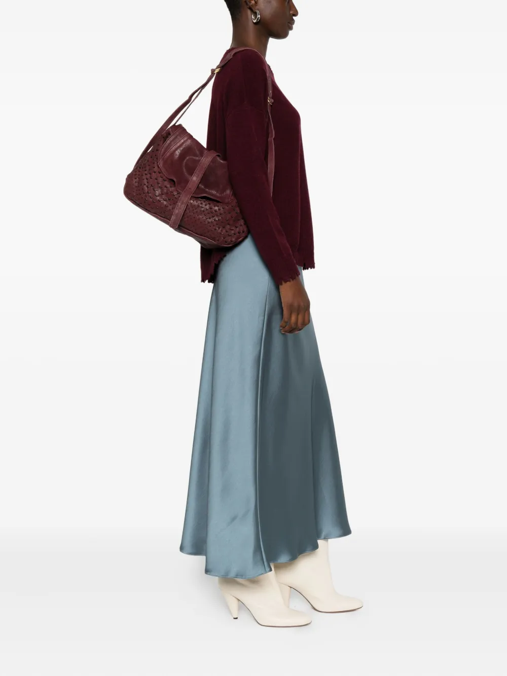 Mialuis Do Leather Shoulder Bag In Red