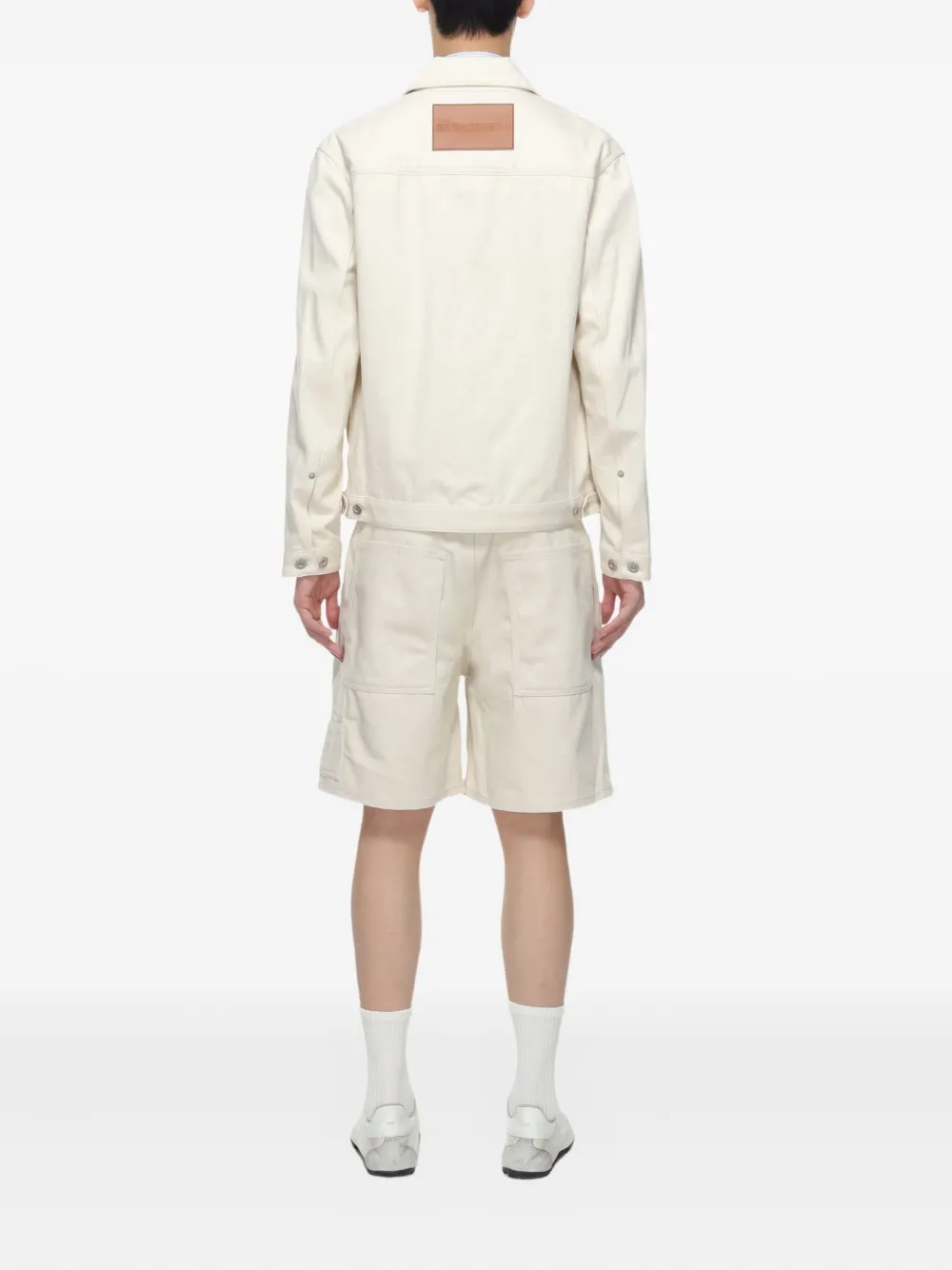 Jil Sander Patch-pocket Cotton Jacket In Neutral