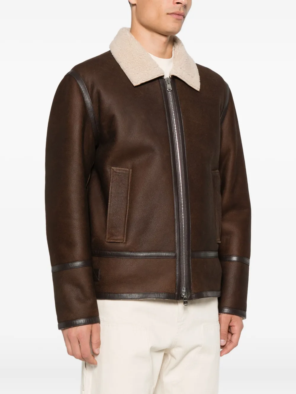 DONDUP Jack met lammy kraag Bruin