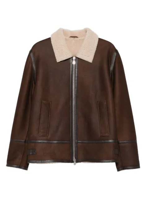 DONDUP shearling-collared jacket