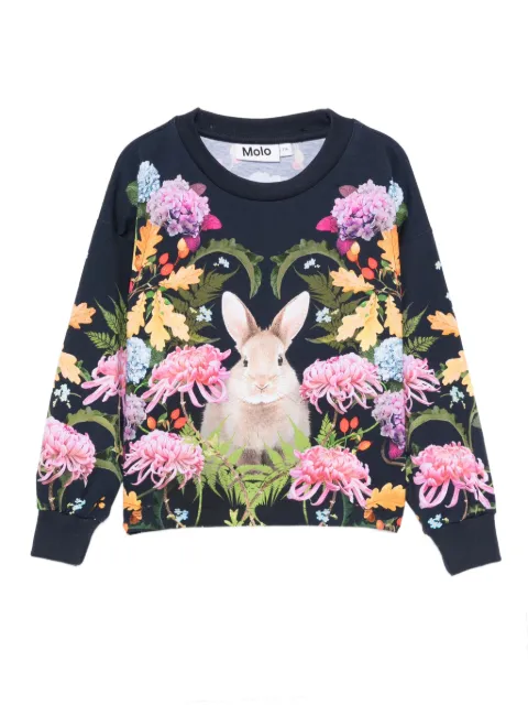 Molo rabbit floral-print sweatshirt