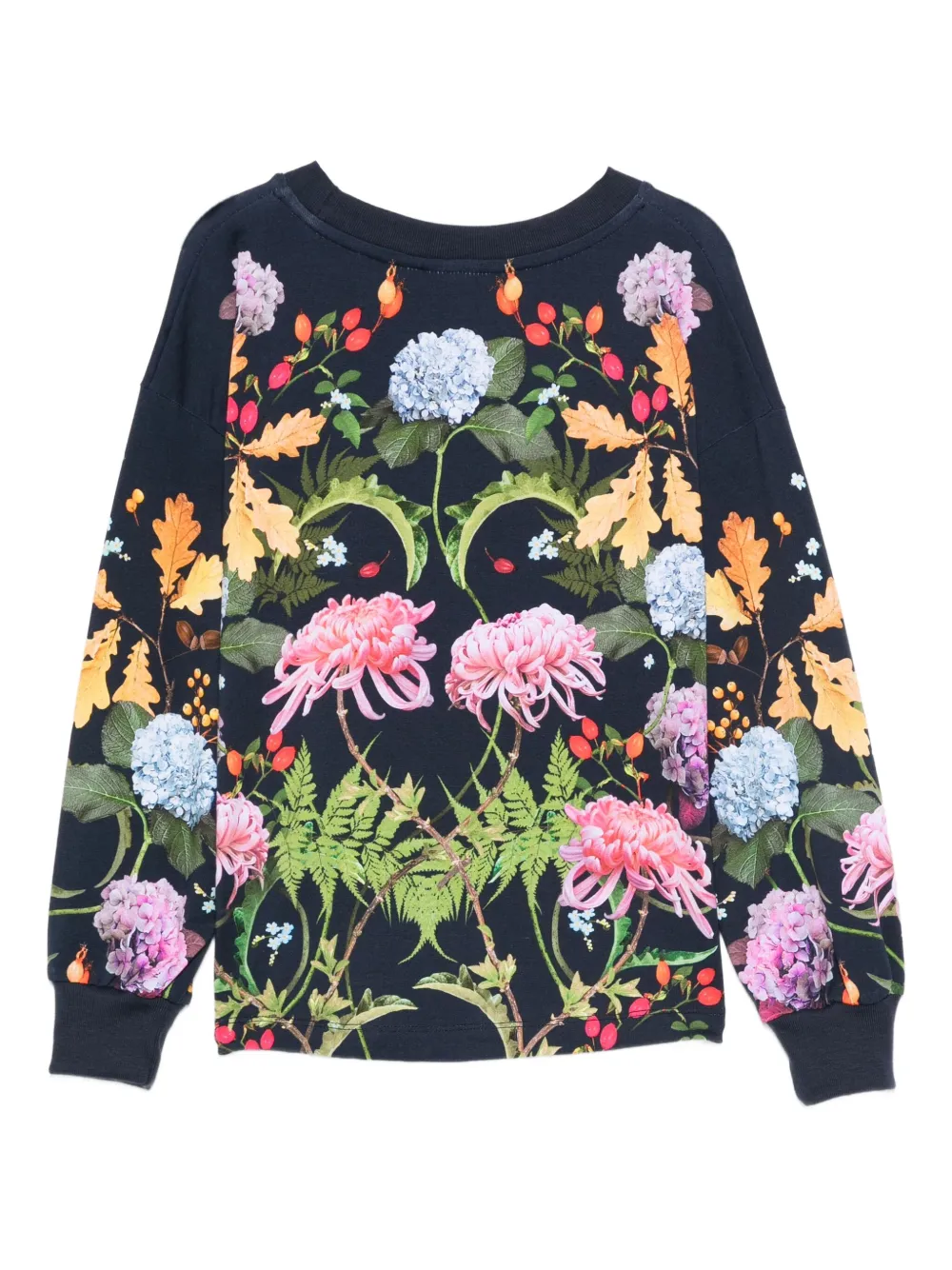 Molo rabbit floral-print sweatshirt Blauw