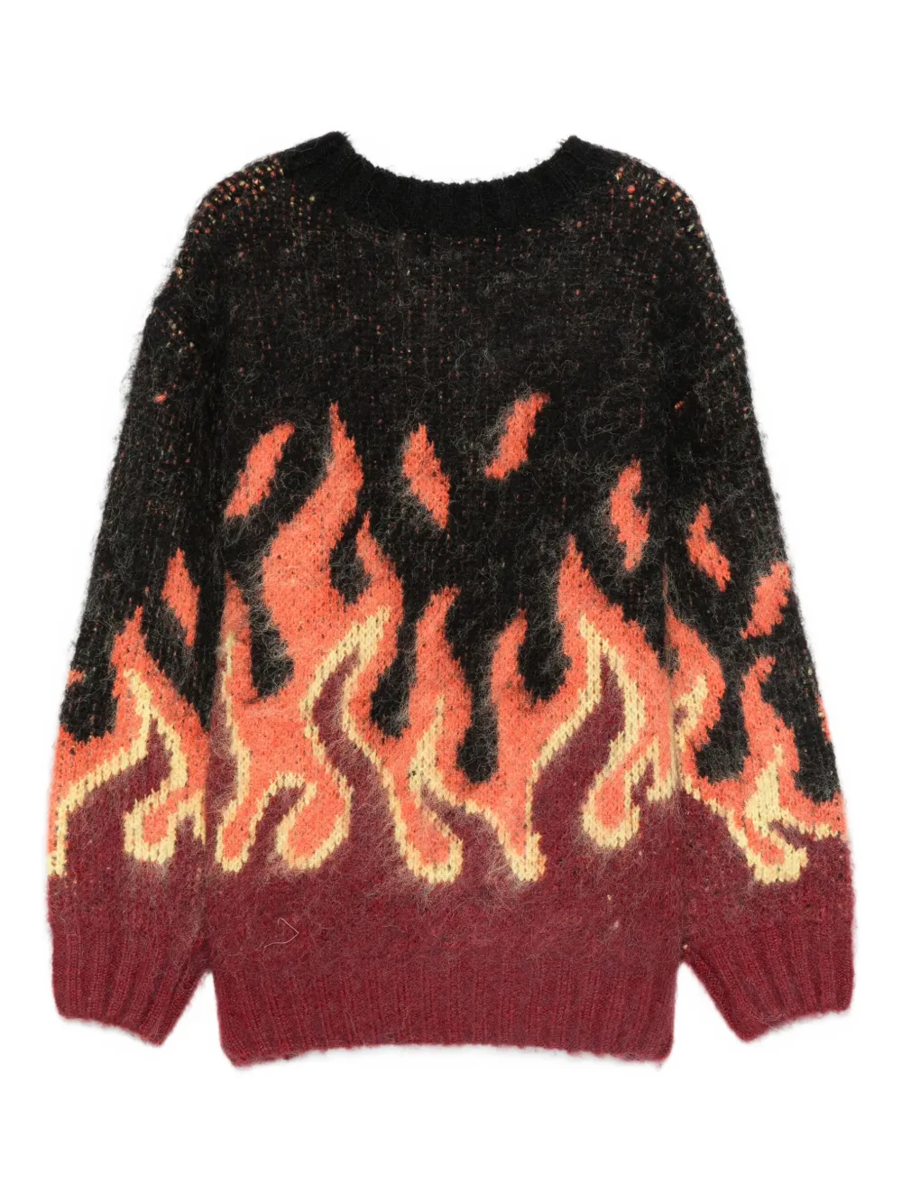 Molo flame-pattern knit sweater Oranje