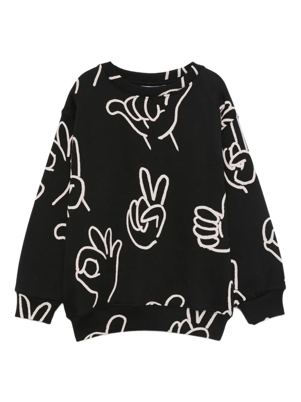 Molo Sweater met print en lange mouwen Zwart