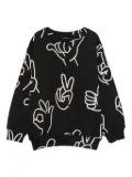 Molo hand-print long-sleeves sweatshirt - Black