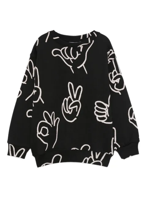 Molo hand-print long-sleeves sweatshirt