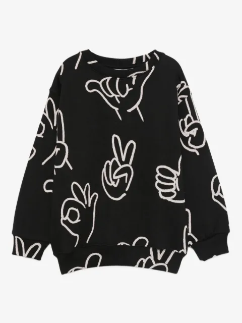 Molo hand-print long-sleeves sweatshirt