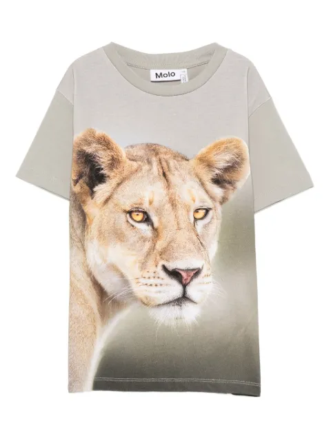 Molo lion-print cotton T-shirt 