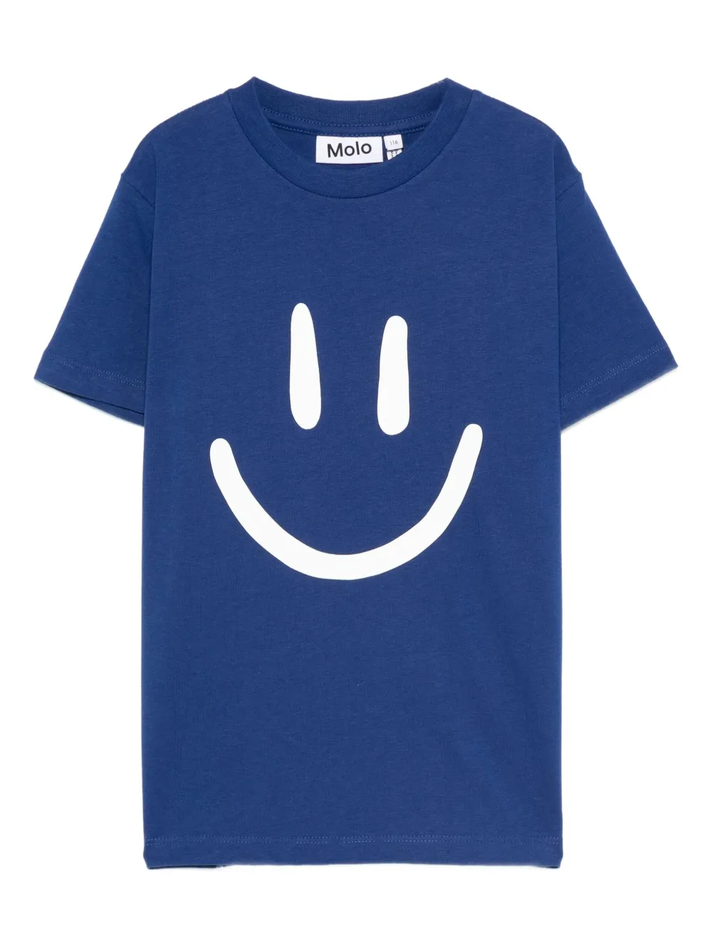 Molo smiley-face cotton T-shirt - ブルー Molo smiley-face cotton T-shirt - ブルー