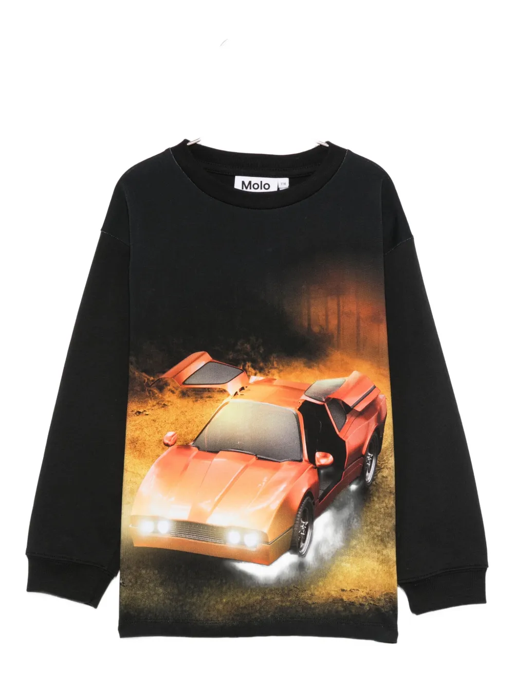 Molo Sports-car Print Sweatshirt In Black