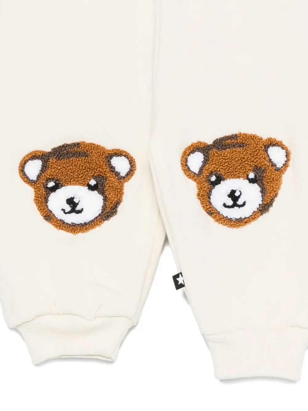 Molo Joggingbroek met geborduurde teddybeer Beige