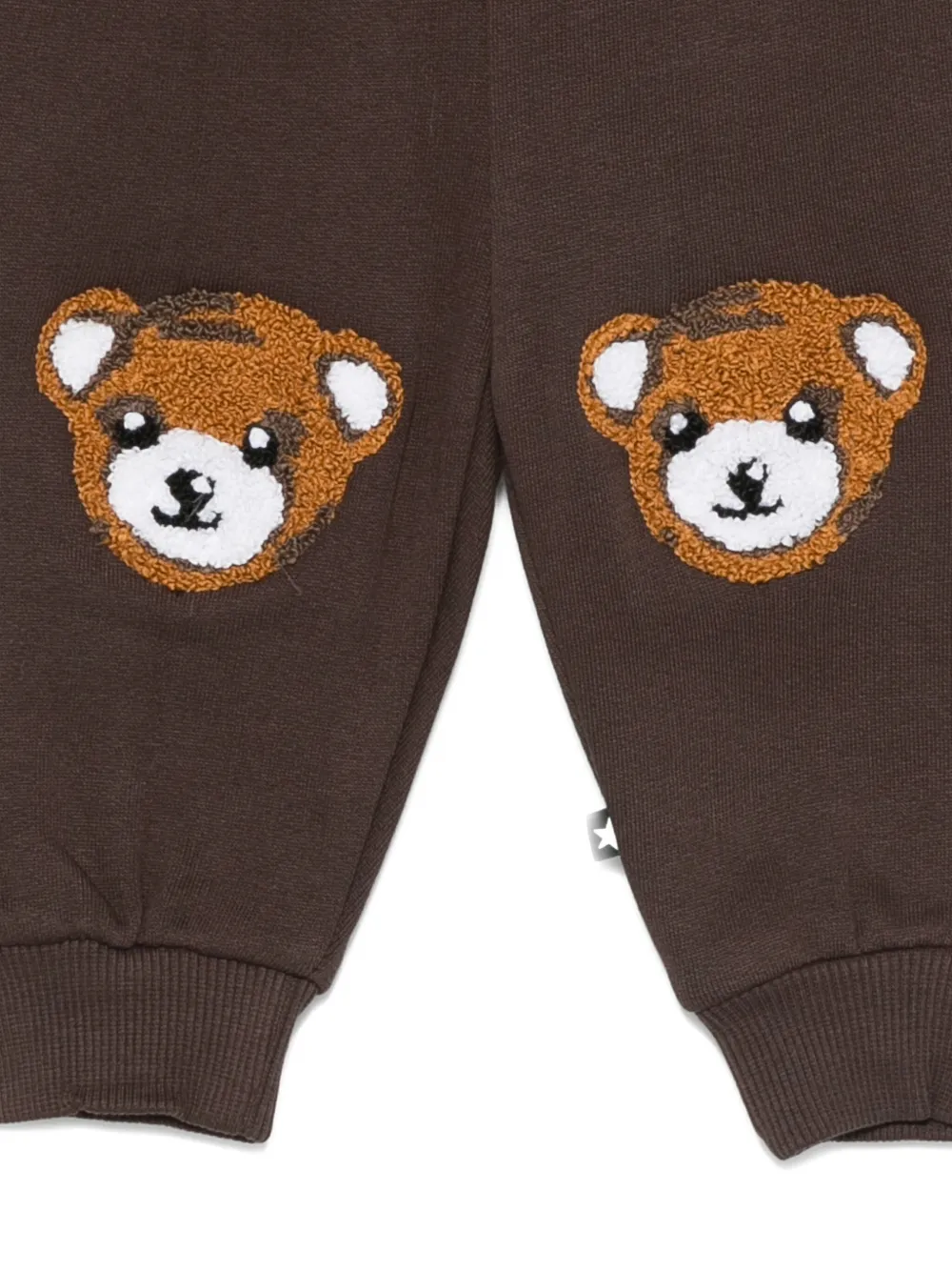 Molo Joggingbroek met geborduurde teddybeer Bruin