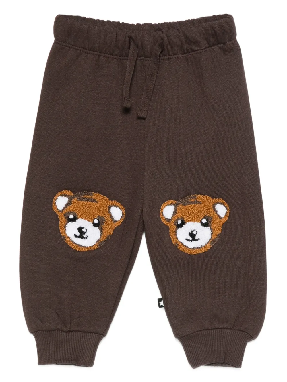 Molo Joggingbroek met geborduurde teddybeer Bruin