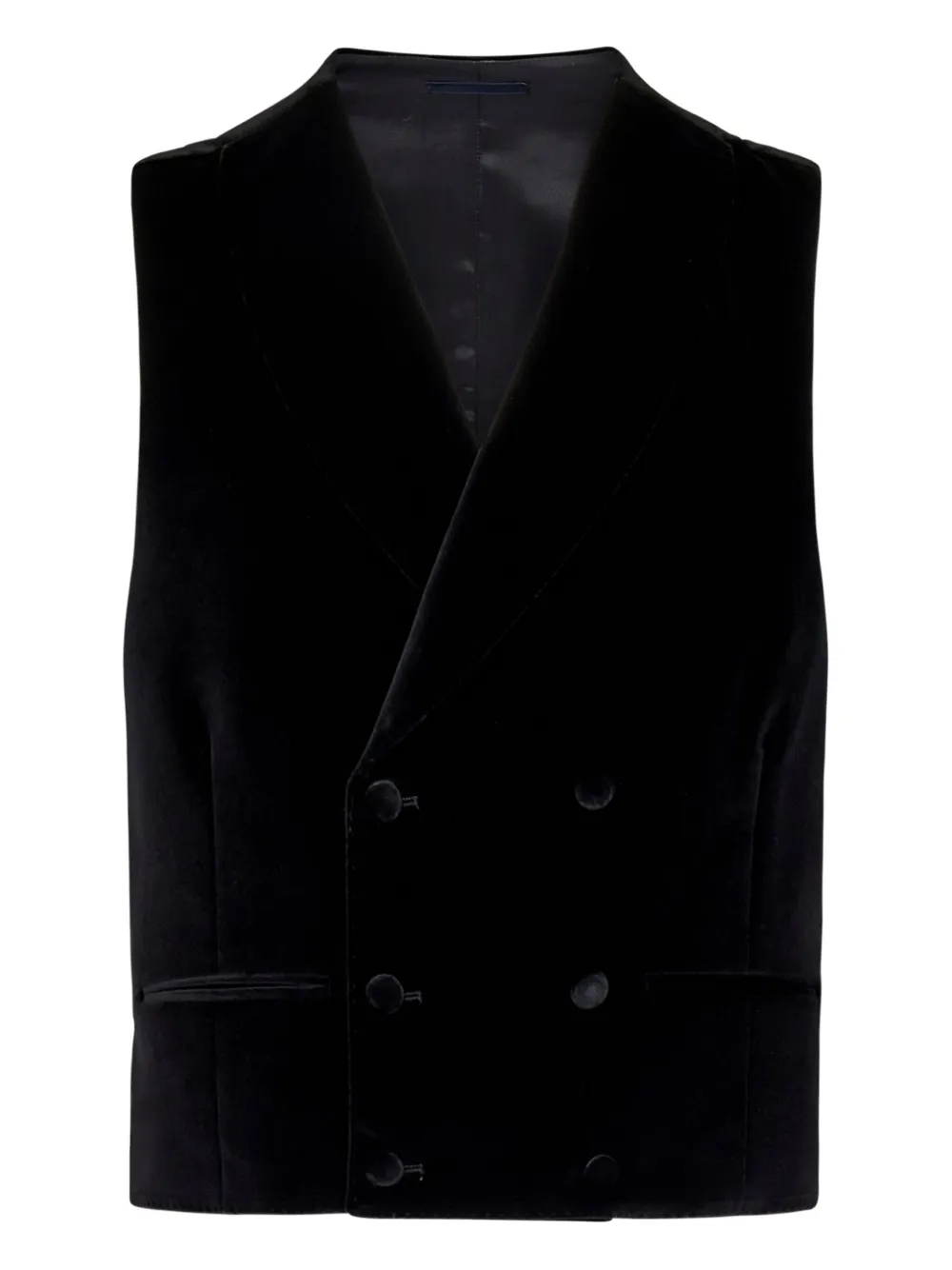 FRANZESE COLLECTION Pak met fluwelen revers Zwart