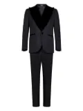 FRANZESE COLLECTION velvet-lapels suit - Black