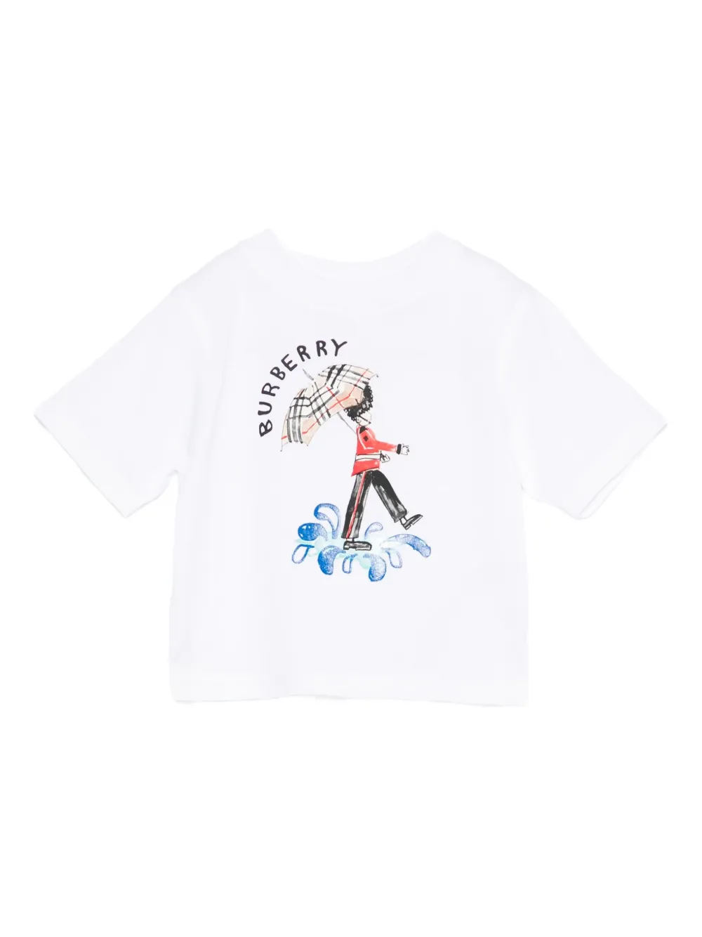 Burberry Kids T-shirt met grafische print Wit