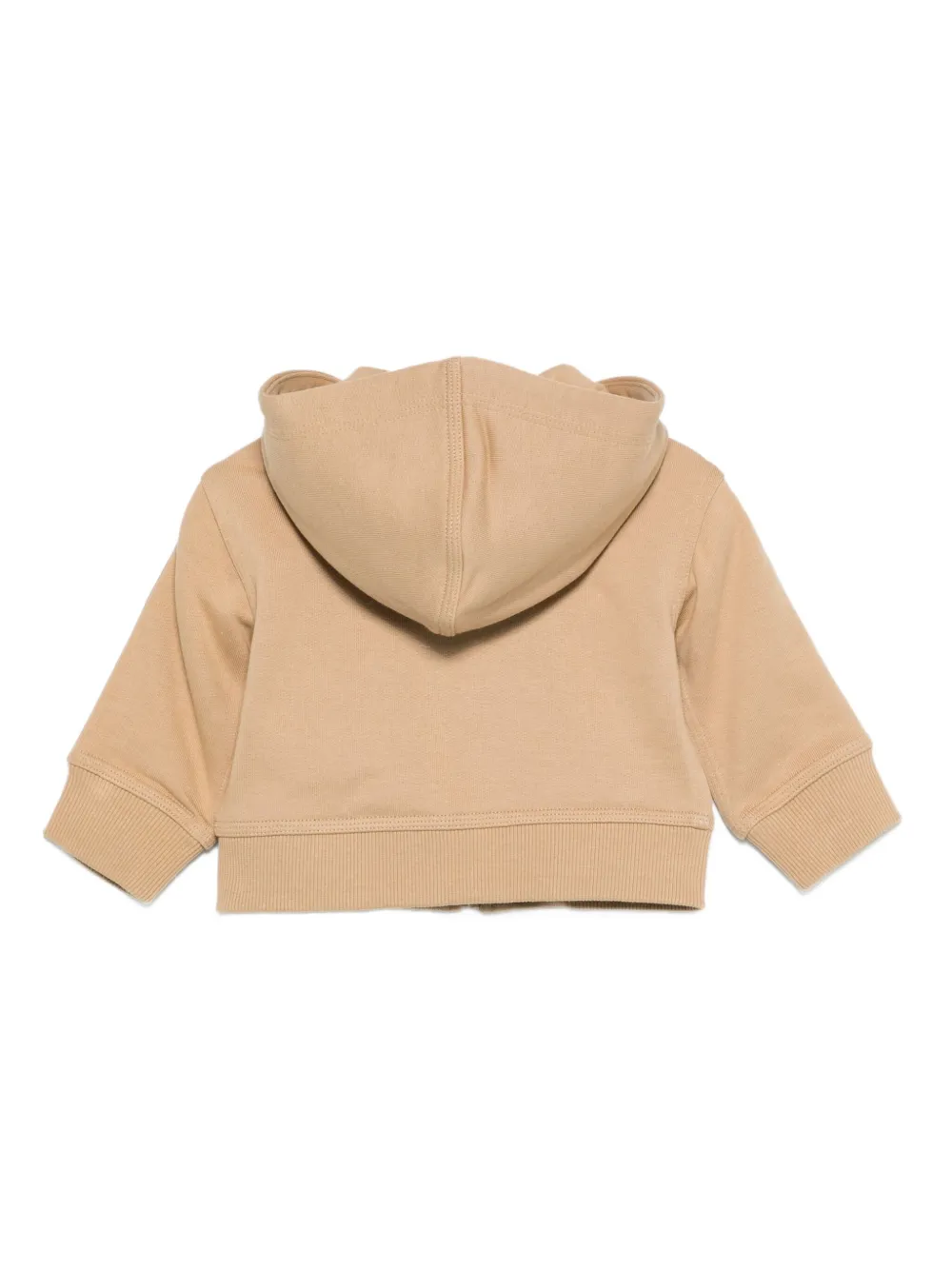 Burberry Kids check-panel hooded top Beige