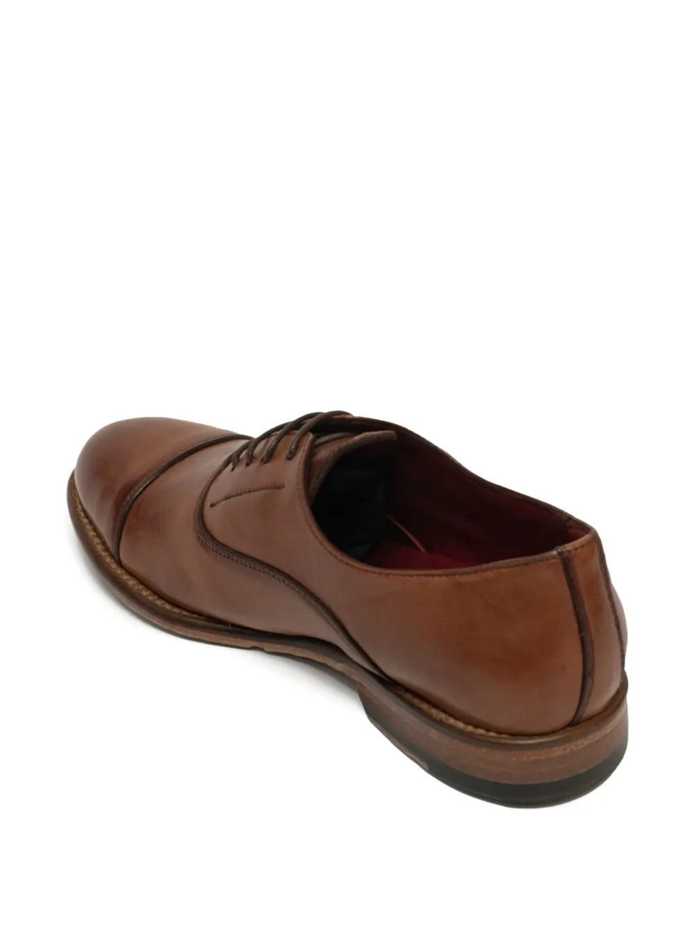 SOMMET leather cap-toe oxford shoes Brown
