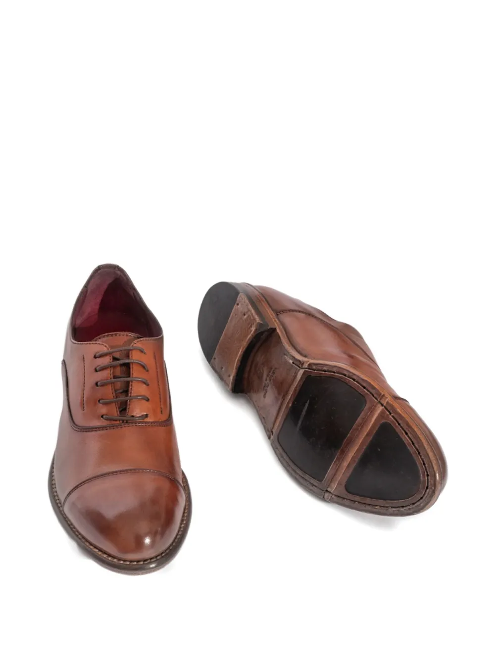 SOMMET leather cap-toe oxford shoes Brown