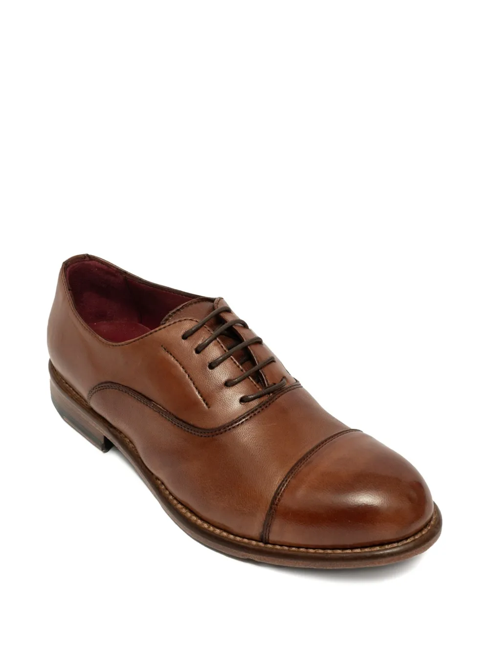 SOMMET leather cap-toe oxford shoes Brown