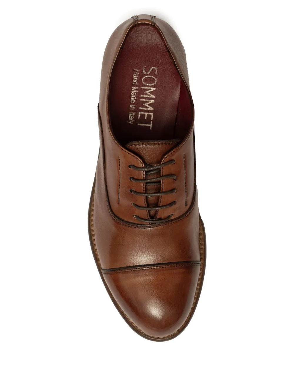 SOMMET leather cap-toe oxford shoes Brown