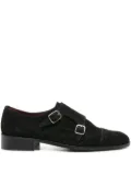 SOMMET double-buckle suede monk shoes - Black