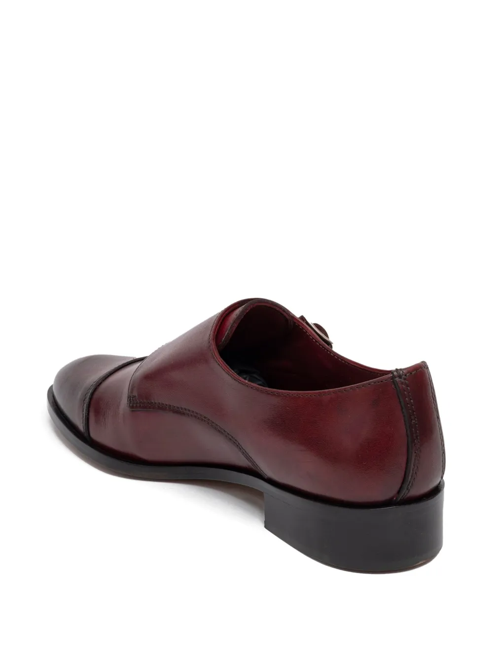 SOMMET double-buckle calf leather oxford shoes Red