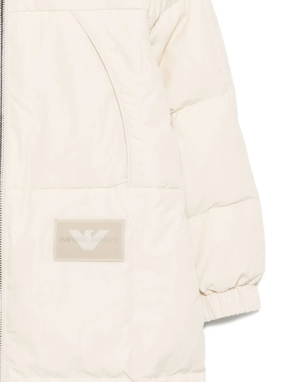 Emporio Armani Kids Jas met capuchon Beige