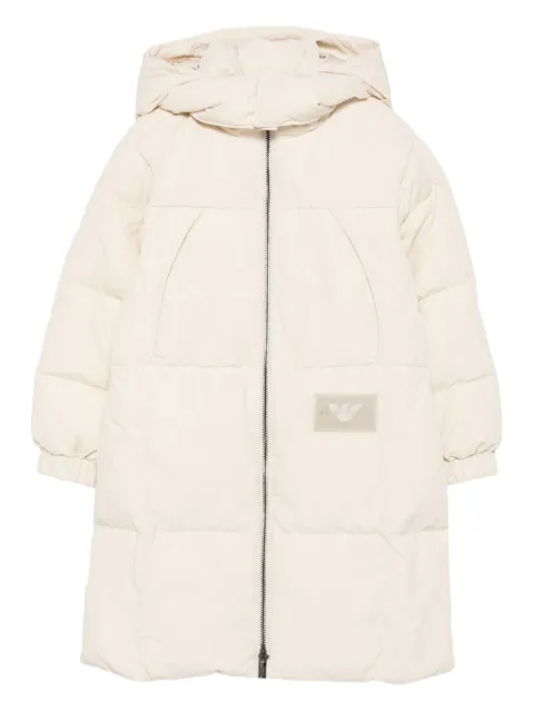 Emporio Armani Kids hooded quilted coat