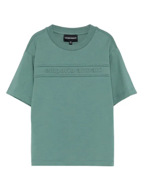 Emporio Armani Kids embossed-logo cotton t-shirt