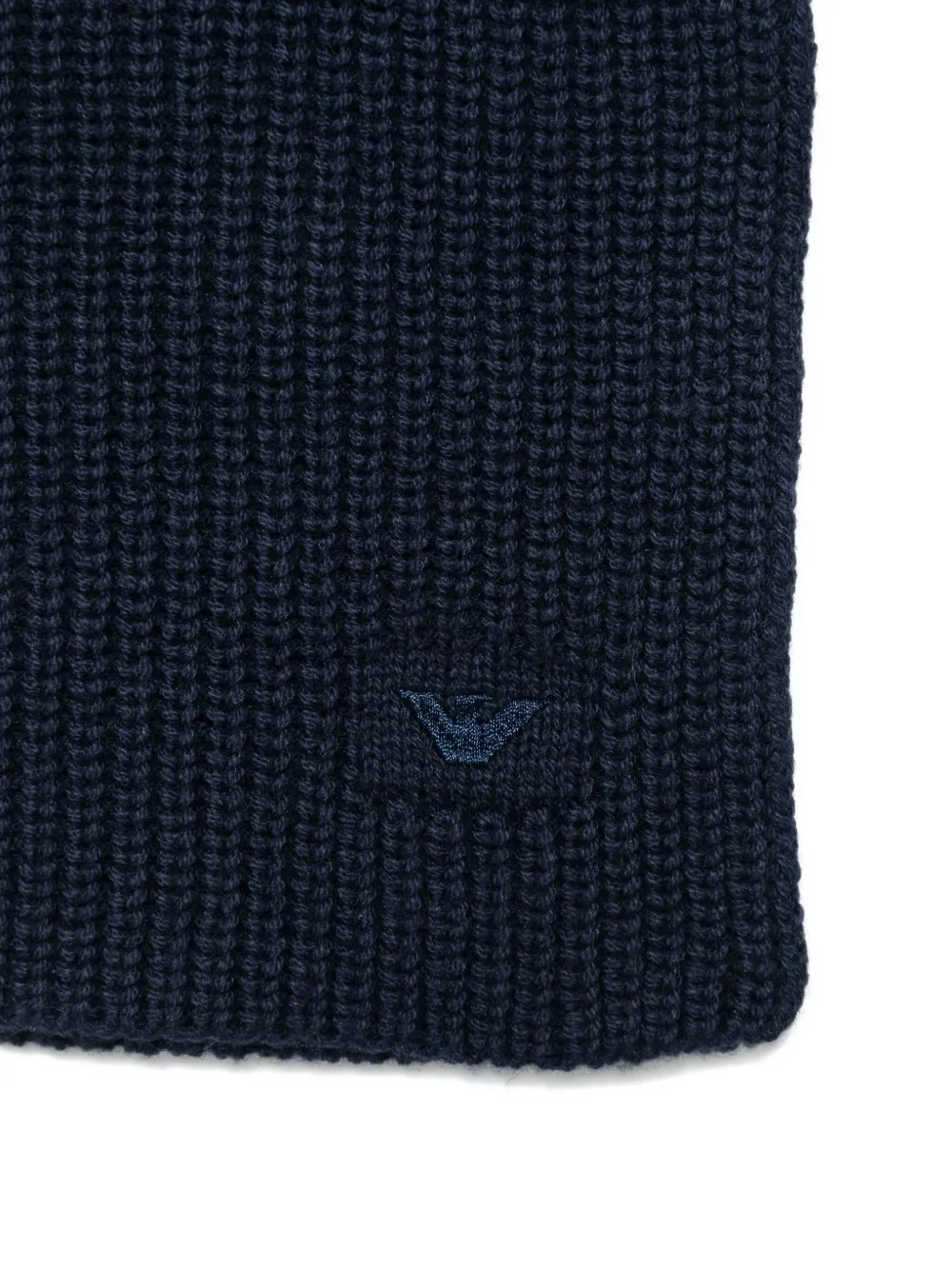 Emporio Armani Kids Ribgebreide sjaal Blauw