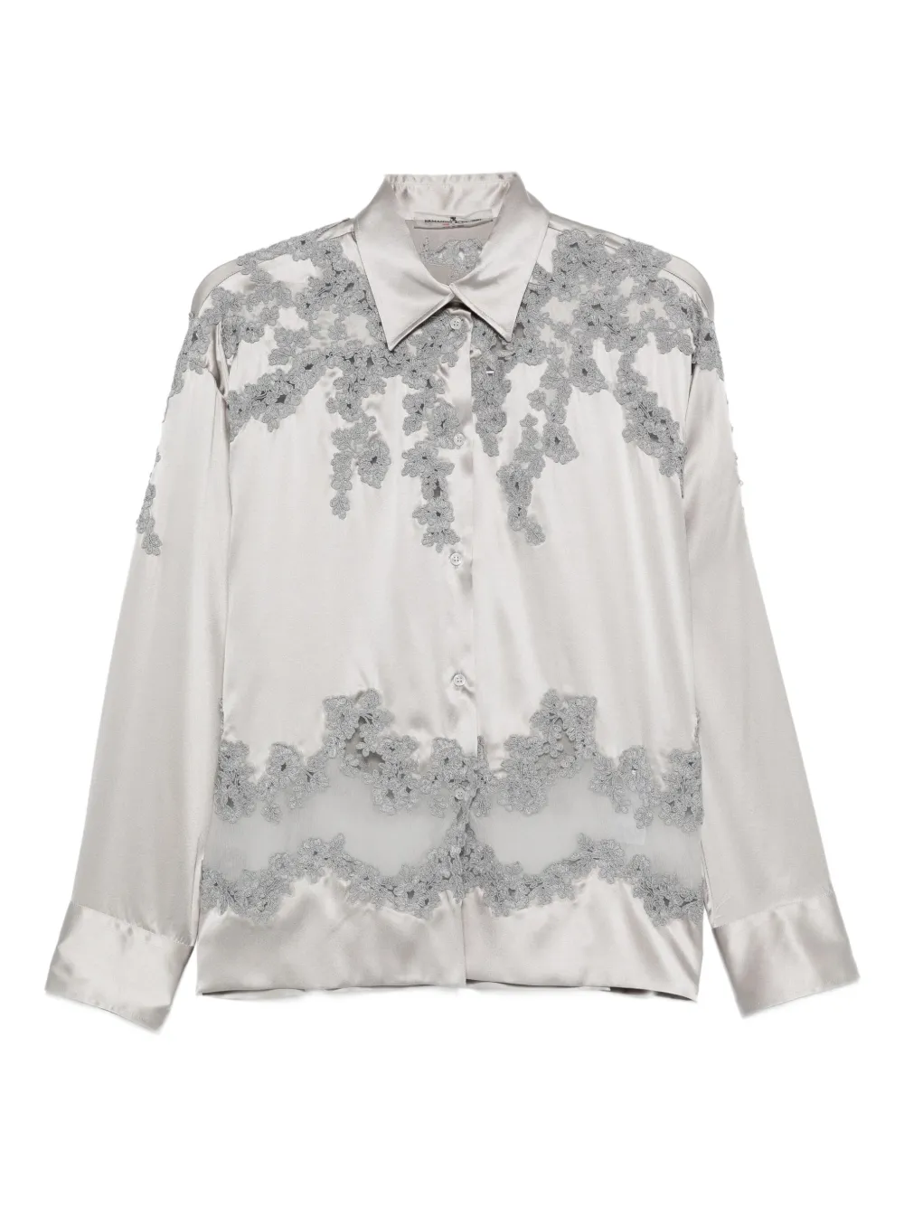 Ermanno Scervino Zijden shirt Grijs
