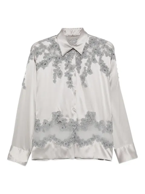 Ermanno Scervino lace-embellished silk shirt