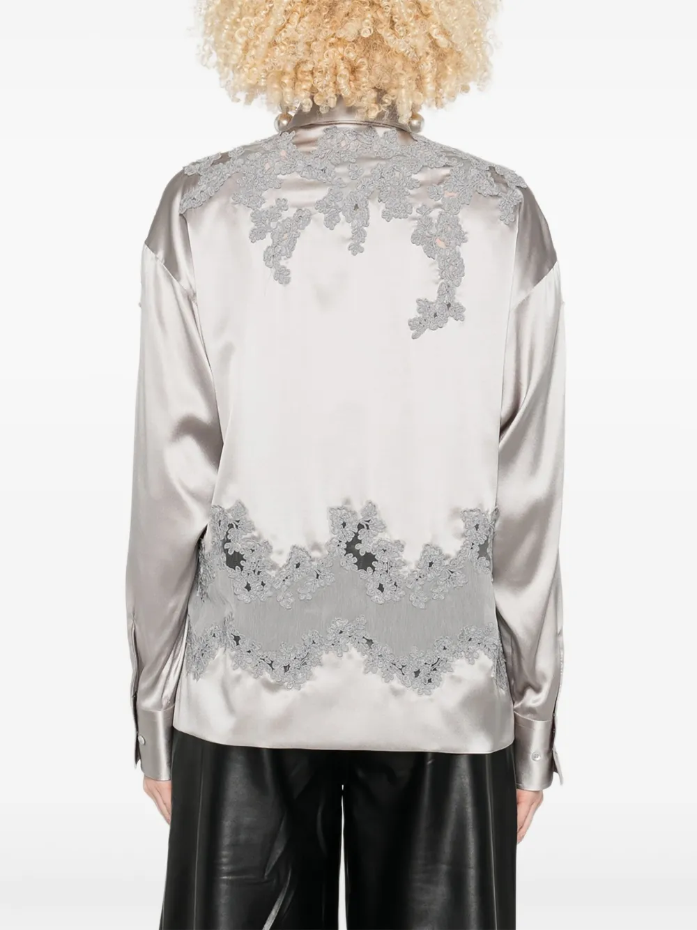 Ermanno Scervino Zijden shirt Grijs