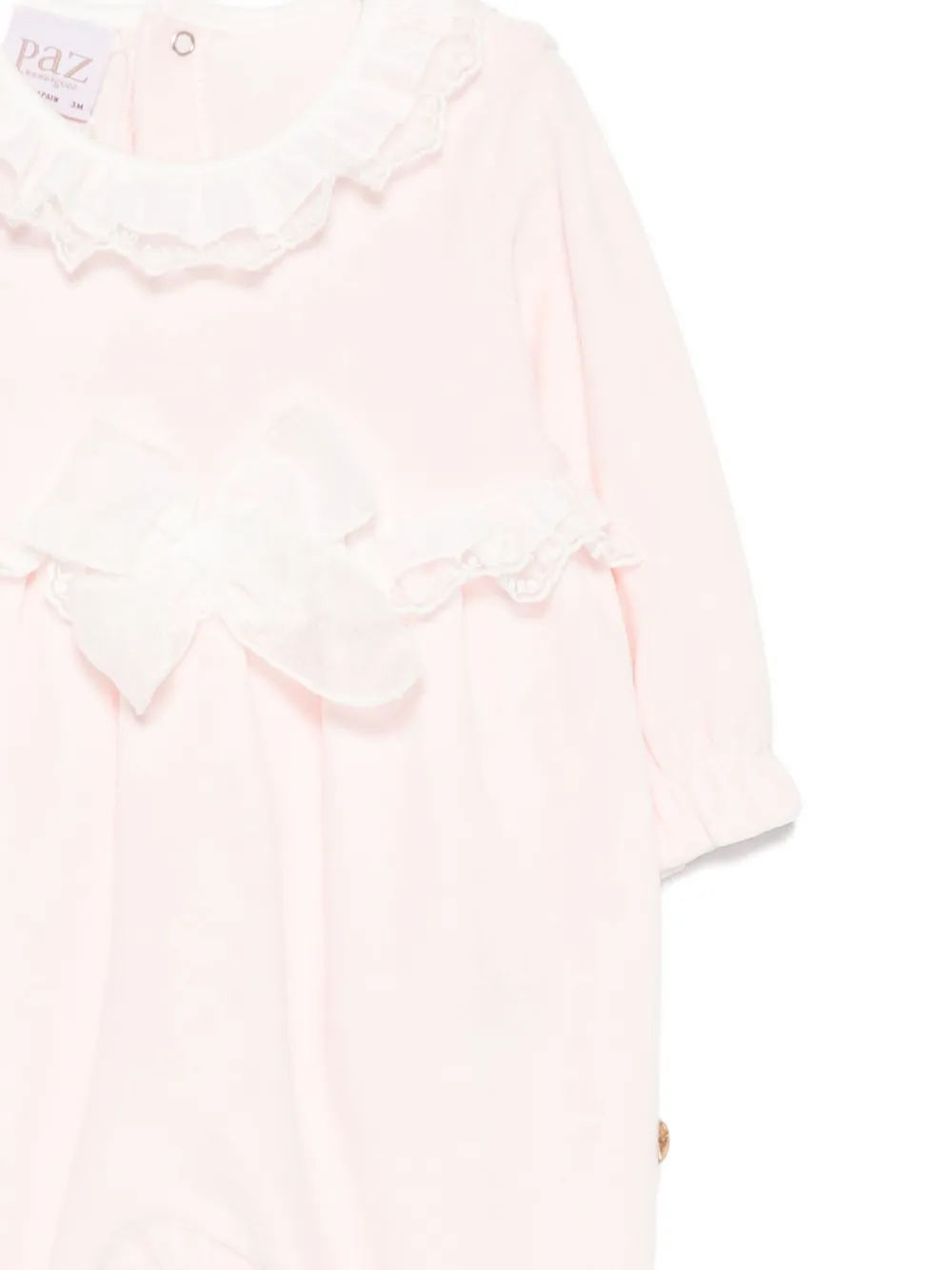 Paz Rodriguez braided-trim babygrow Roze