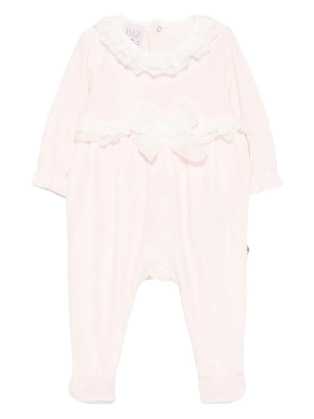 Paz Rodriguez braided-trim babygrow Roze