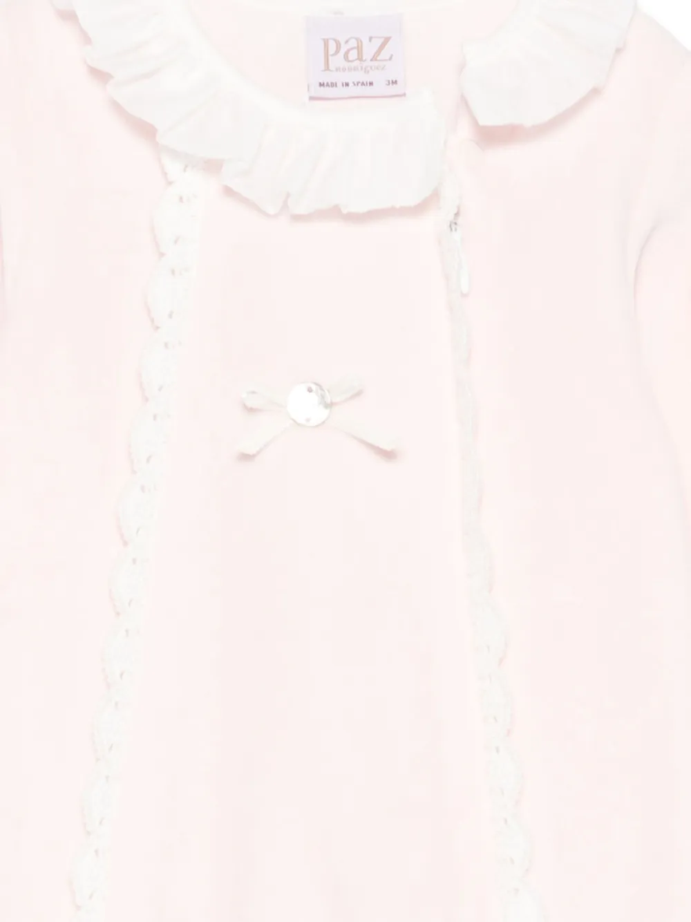 Paz Rodriguez braided-trim babygrow Roze