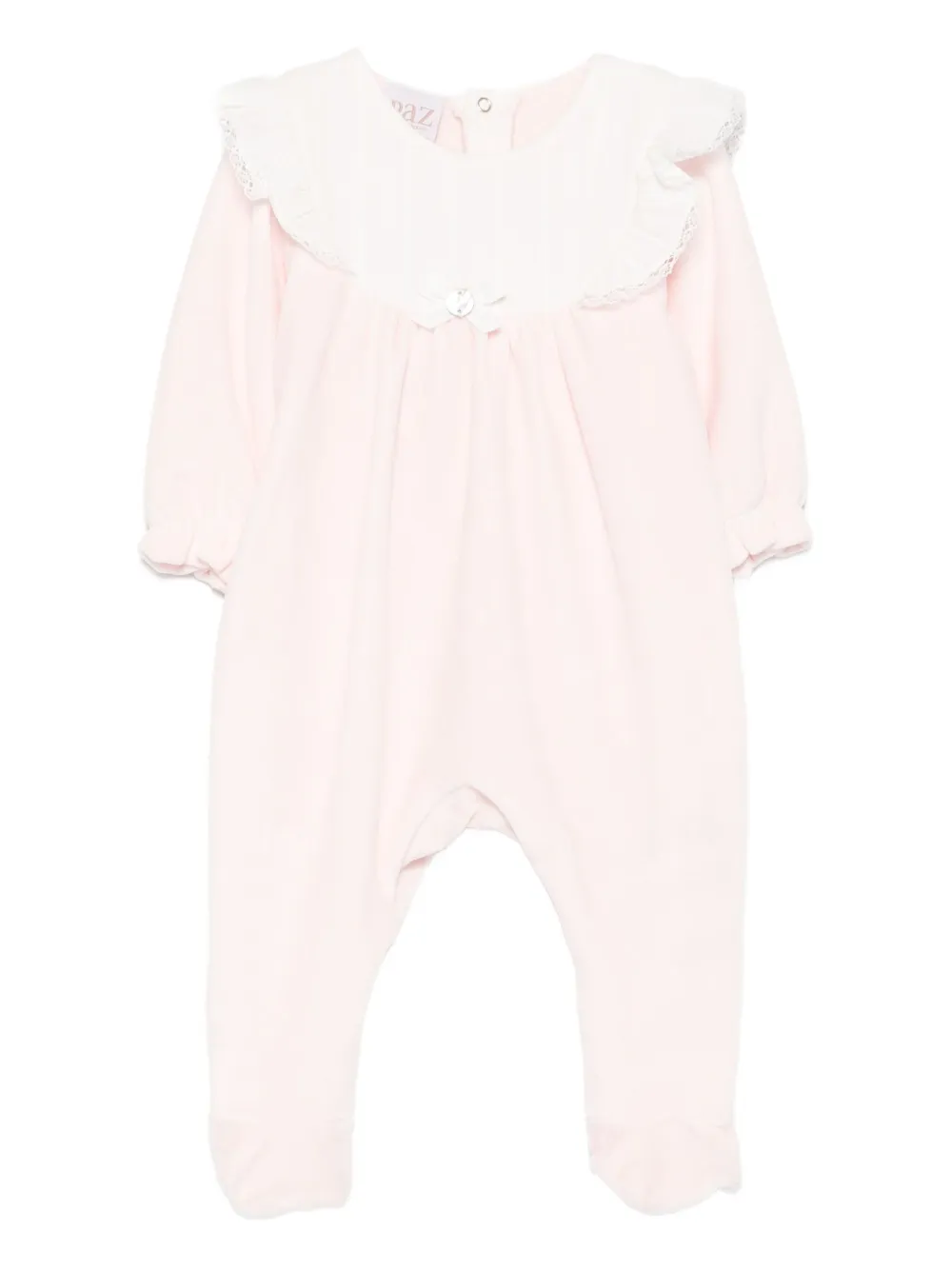 Paz Rodriguez lace-trimmed ruffled babygrow | Pink | Image 1