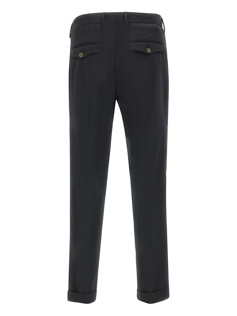 Myths Geplooide chino met omslag 999 NERO
