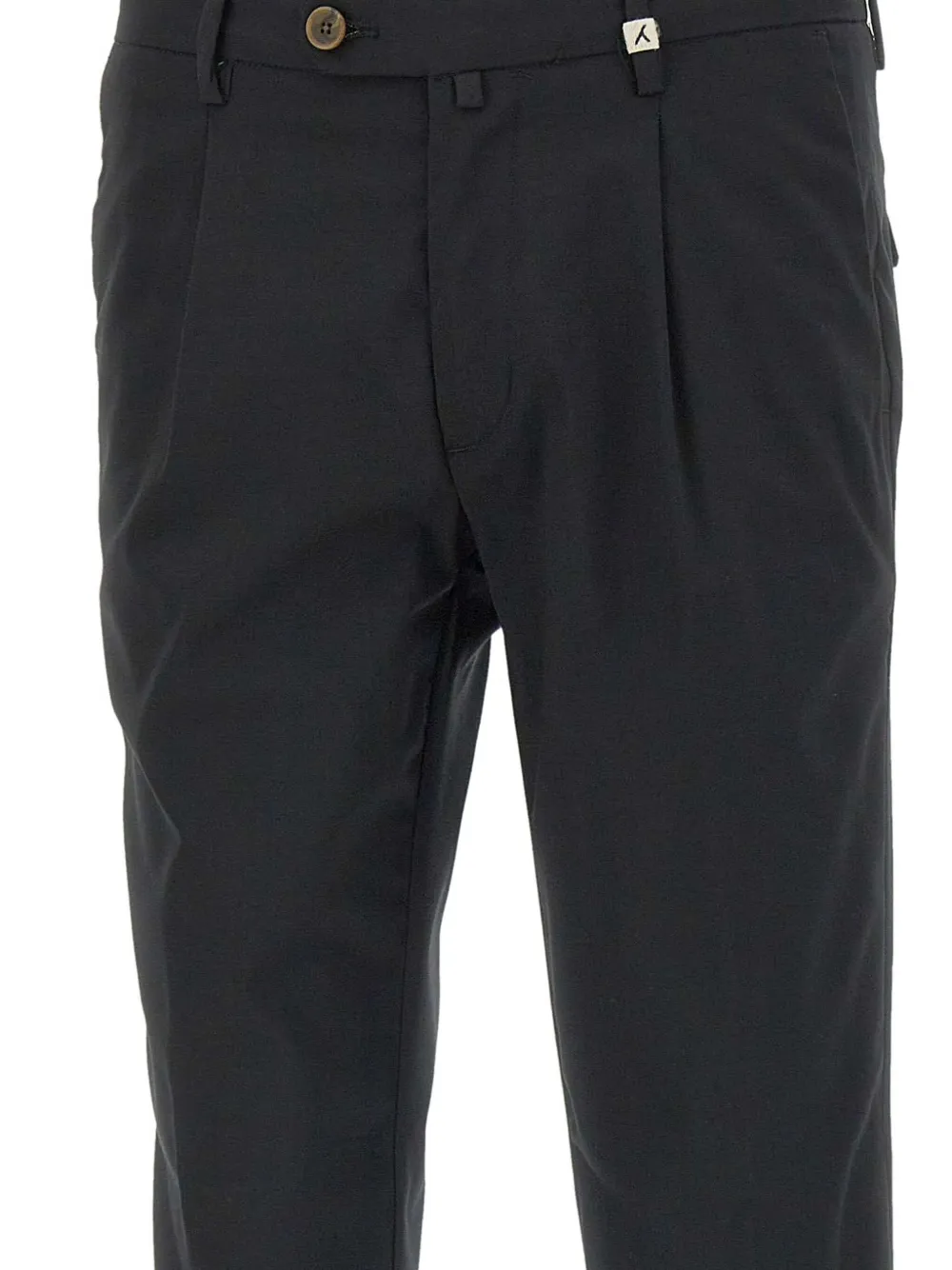 Myths Geplooide chino met omslag 999 NERO