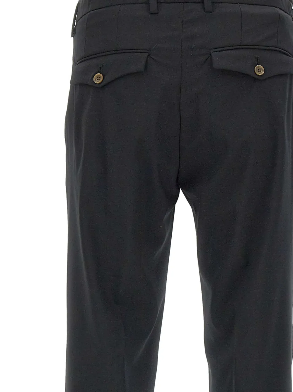 Myths Geplooide chino met omslag 999 NERO