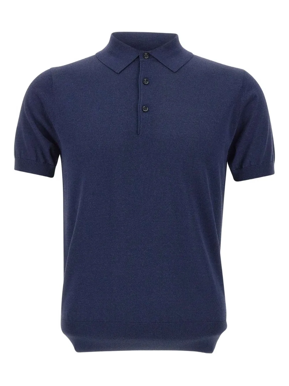 Kangra ribbed-edge short-sleeve polo shirt | Blue | Image 1