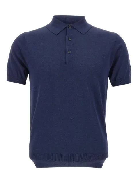 Kangra ribbed-edge short-sleeve polo shirt