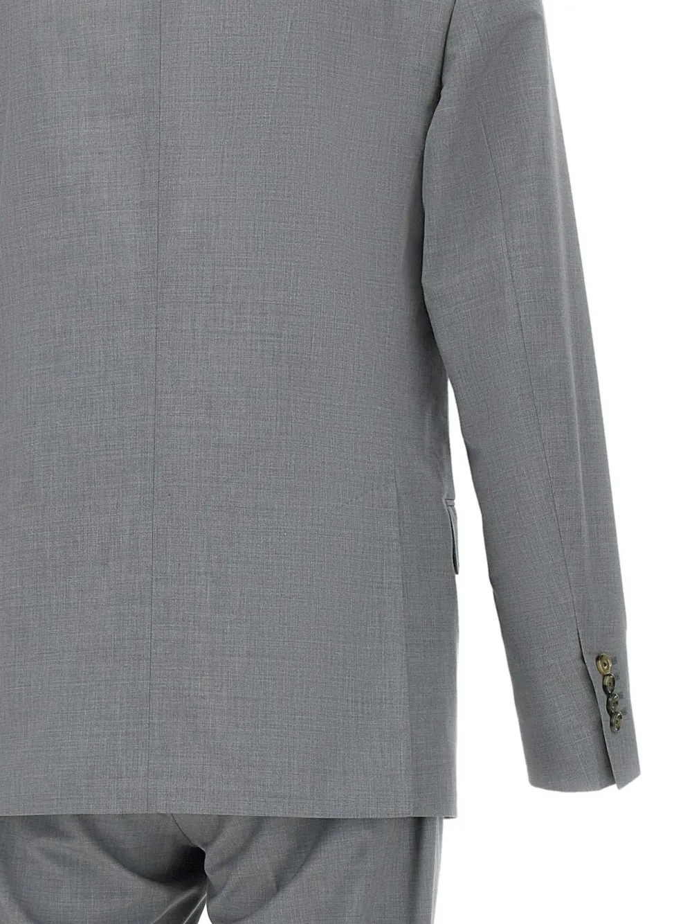 Lardini Pak met dubbele rij knopen en puntige revers Grijs