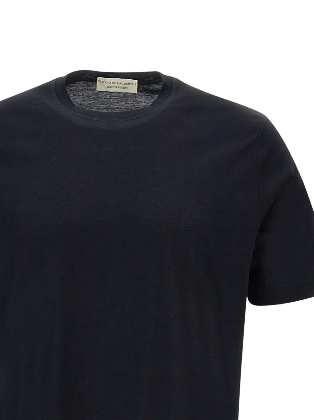 Filippo De Laurentiis Katoenen T-shirt met ronde hals Zwart