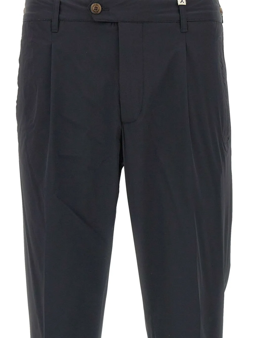 Myths Broek met geplooide zak Zwart