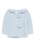 Paz Rodriguez hooded pom-pom cardigan - Blue